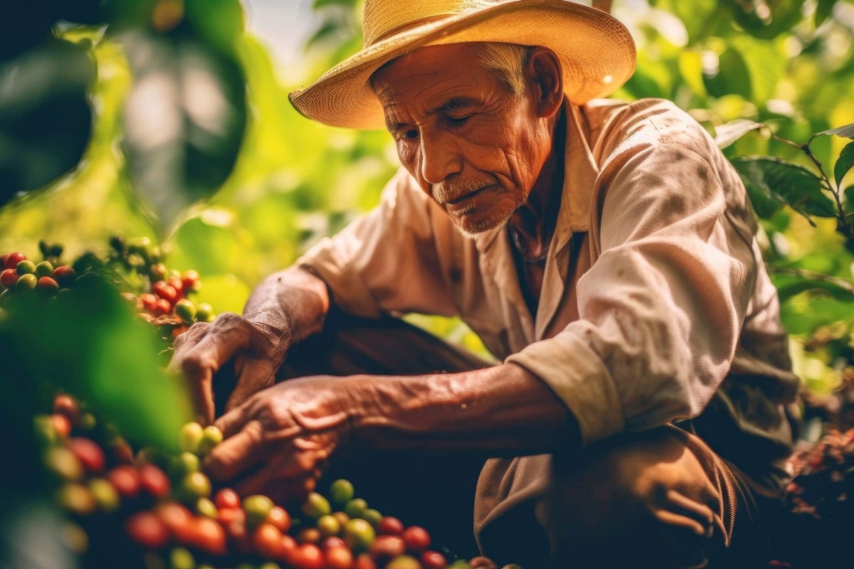 Picking Coffee Cherries Picking Coffee Cherries
